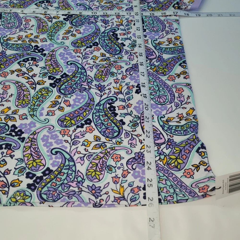 Vera Bradley Pajama Top Womens Small 4-6 Purple Maddalena Paisley New Loungewear
